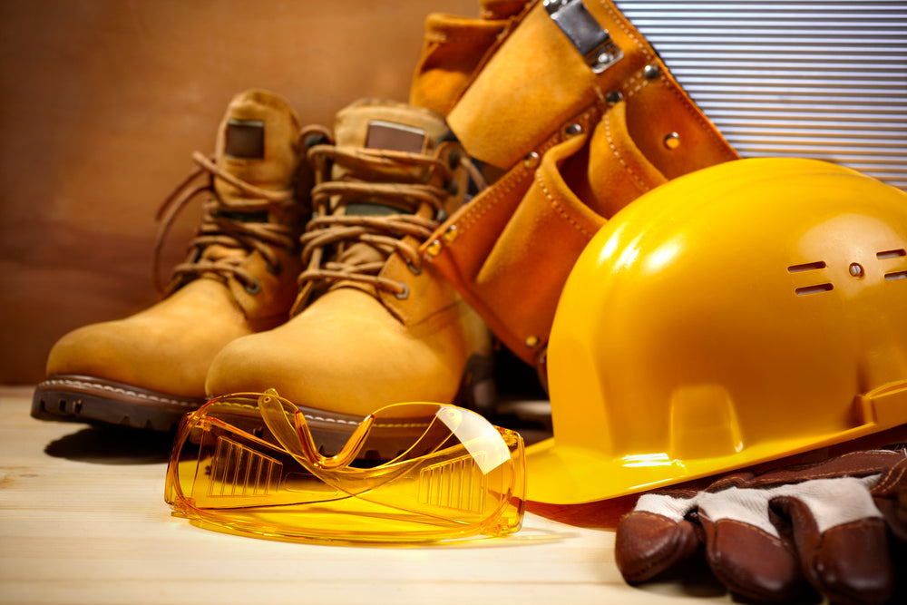 safety boots and hat