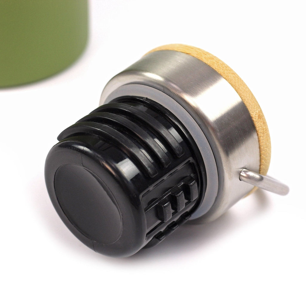 Vacuum Bamboo Top Water Bottle