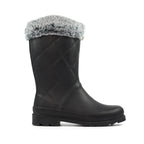 Norway Black Faux Fur-Lined Wellington