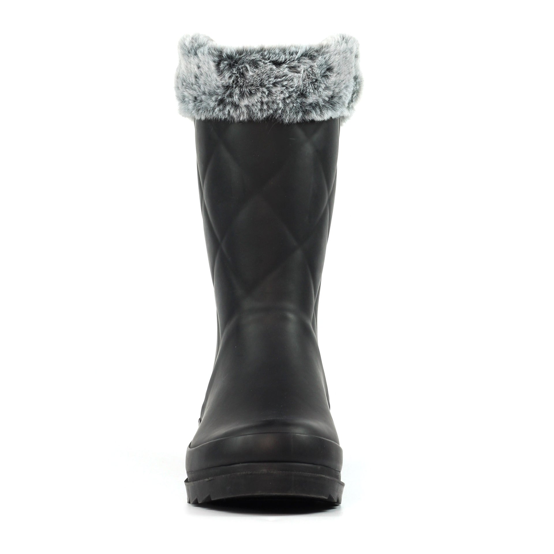 Norway Black Faux Fur-Lined Wellington