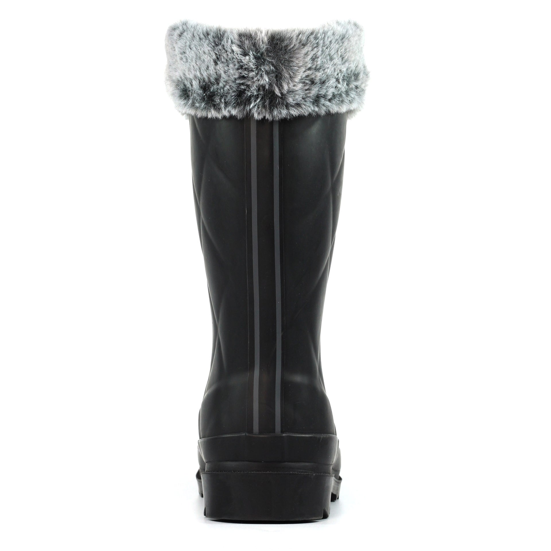 Norway Black Faux Fur-Lined Wellington