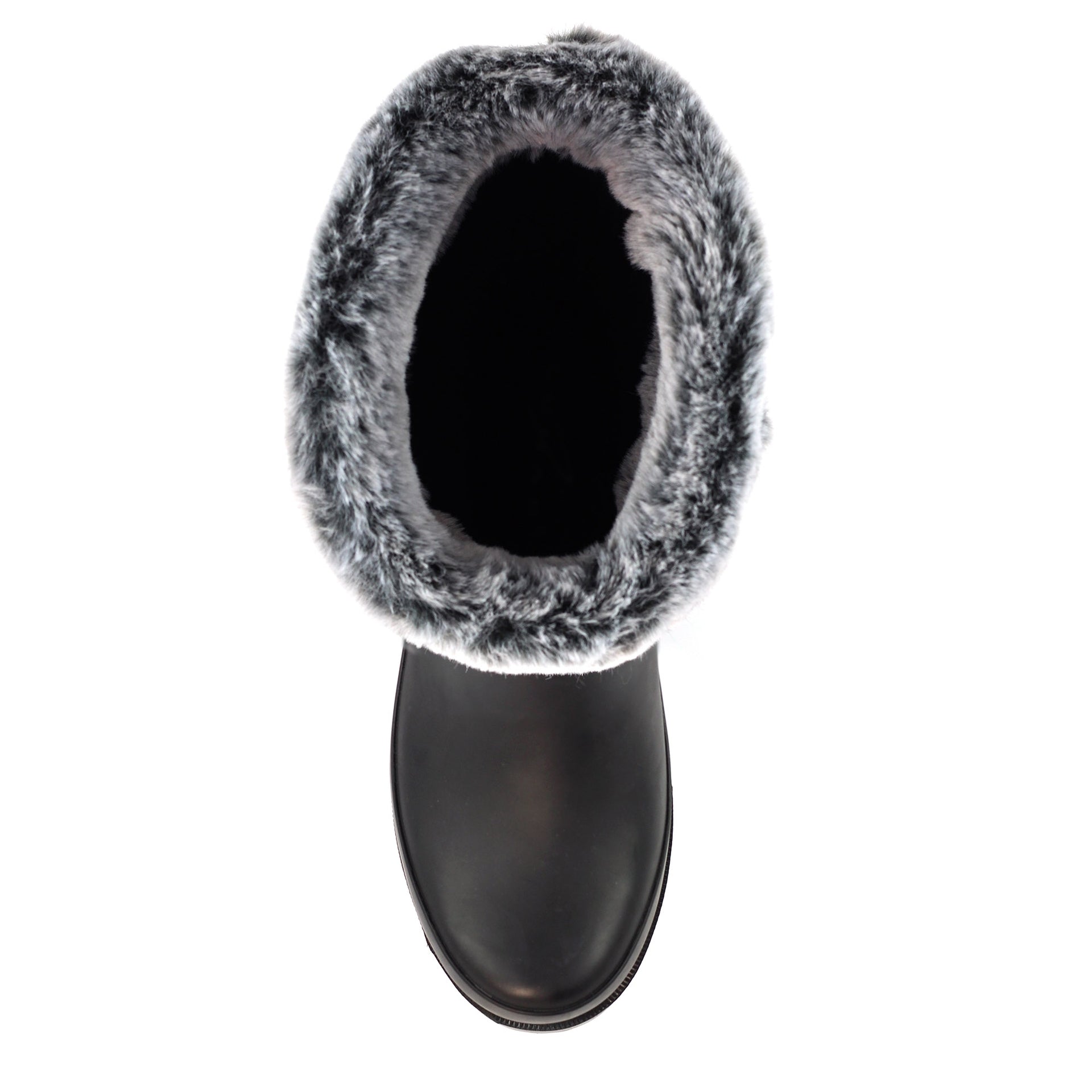 Norway Black Faux Fur-Lined Wellington