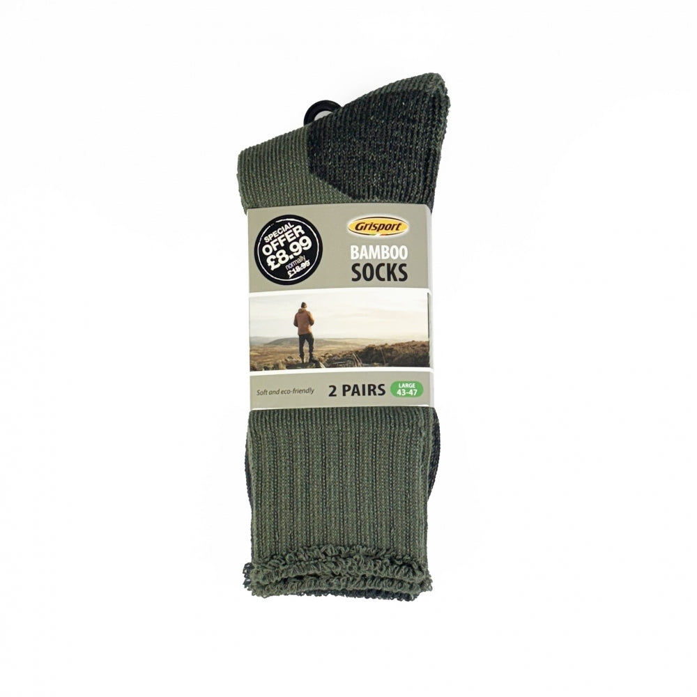 Mens Large Bamboo 2 Pack Socks 43-47