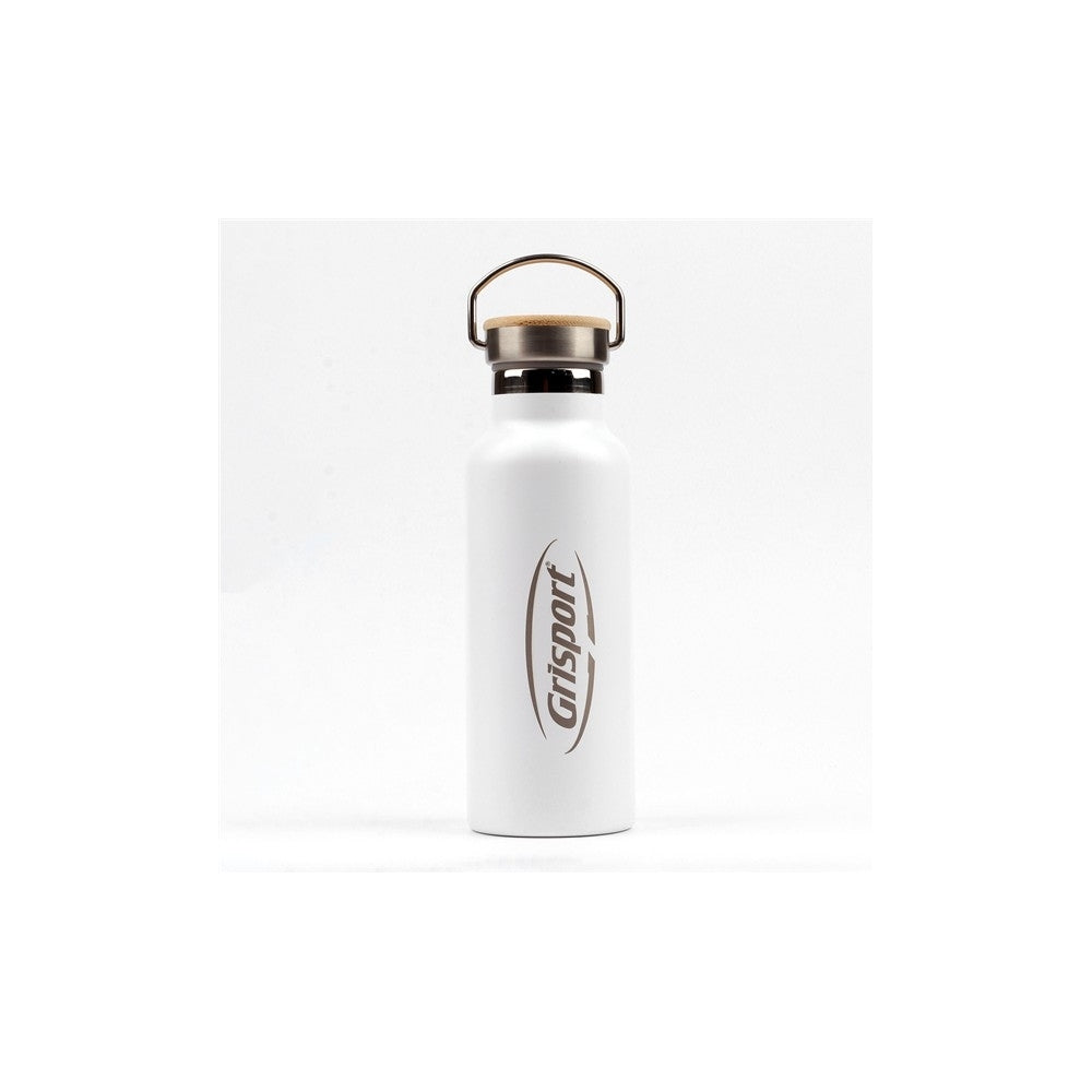 Vacuum White Bamboo Top Water Bottle
