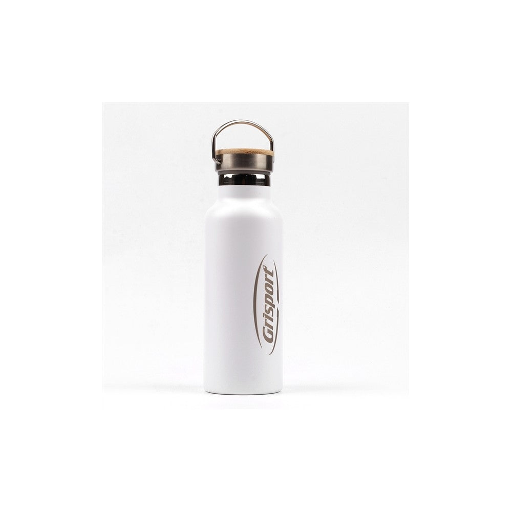 Vacuum White Bamboo Top Water Bottle
