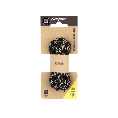 150cm Round Black/Beige Single Lace