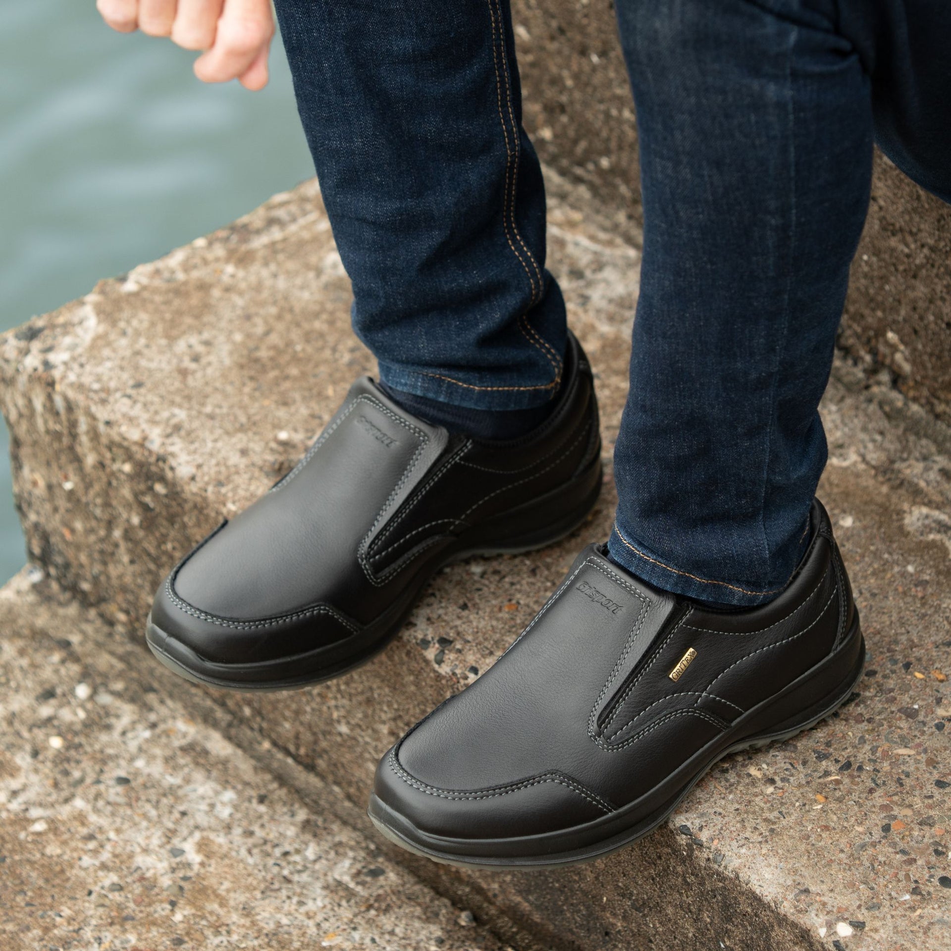 Melrose Black Active Slip On Shoe
