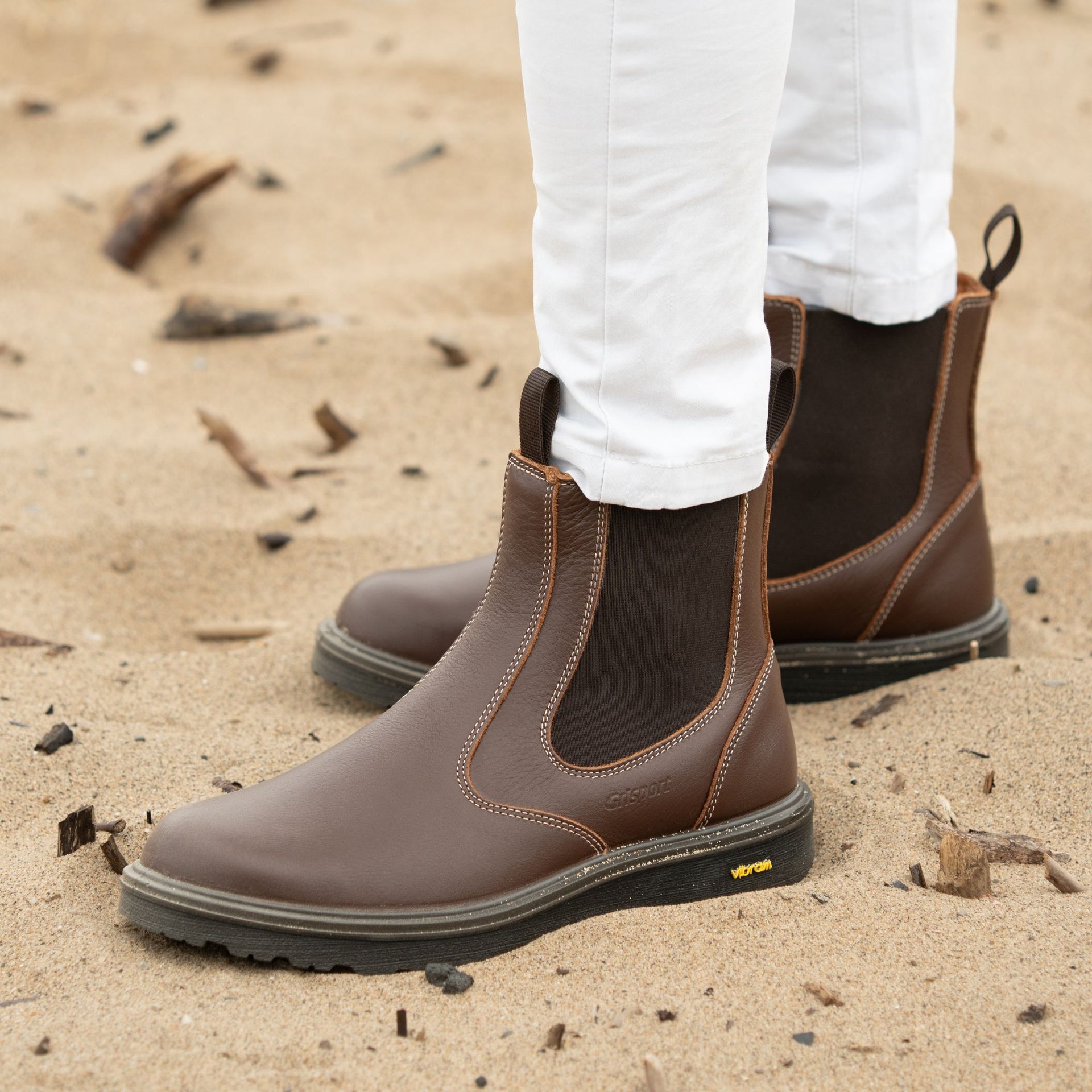 Crieff Brown Slip On Boot