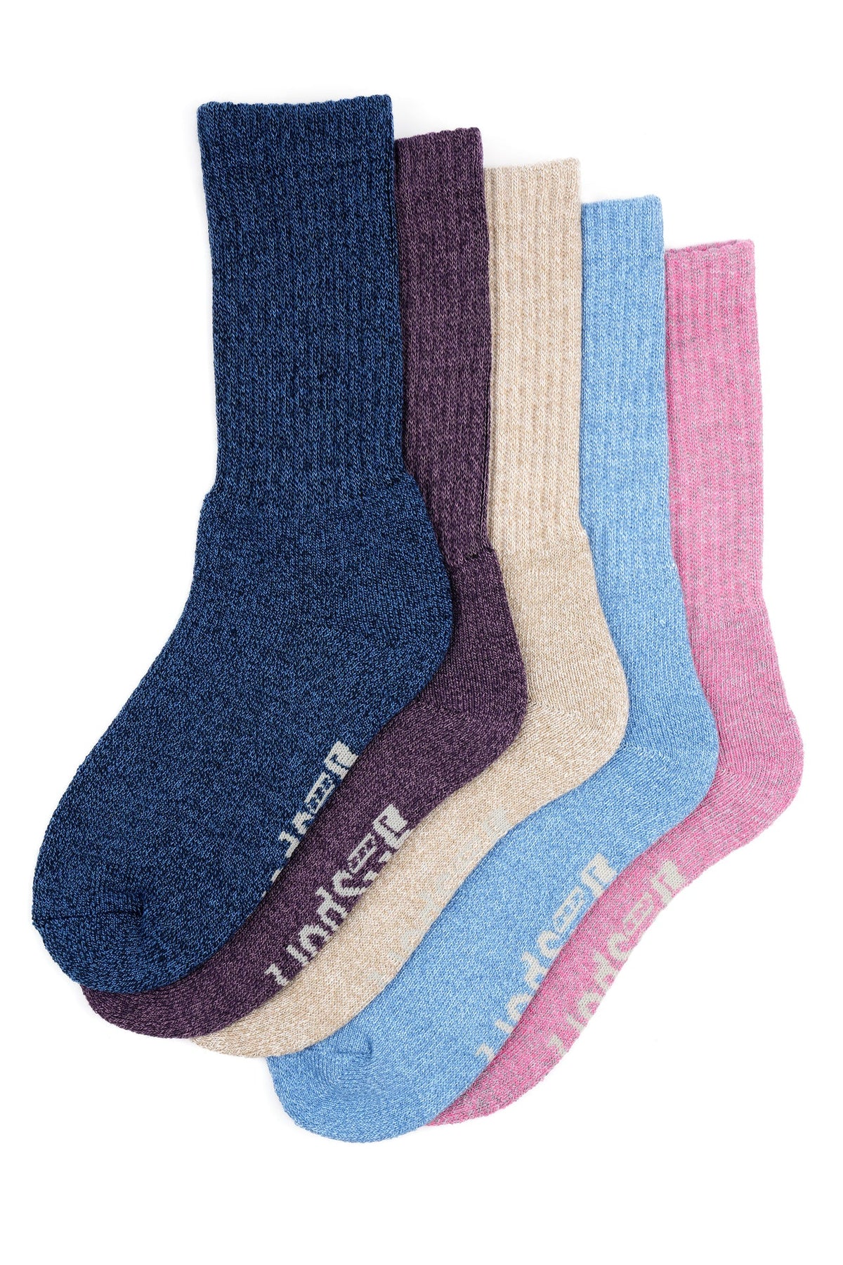 Ladies Outdoor Socks 5 Pair Pack One-Size 3-8
