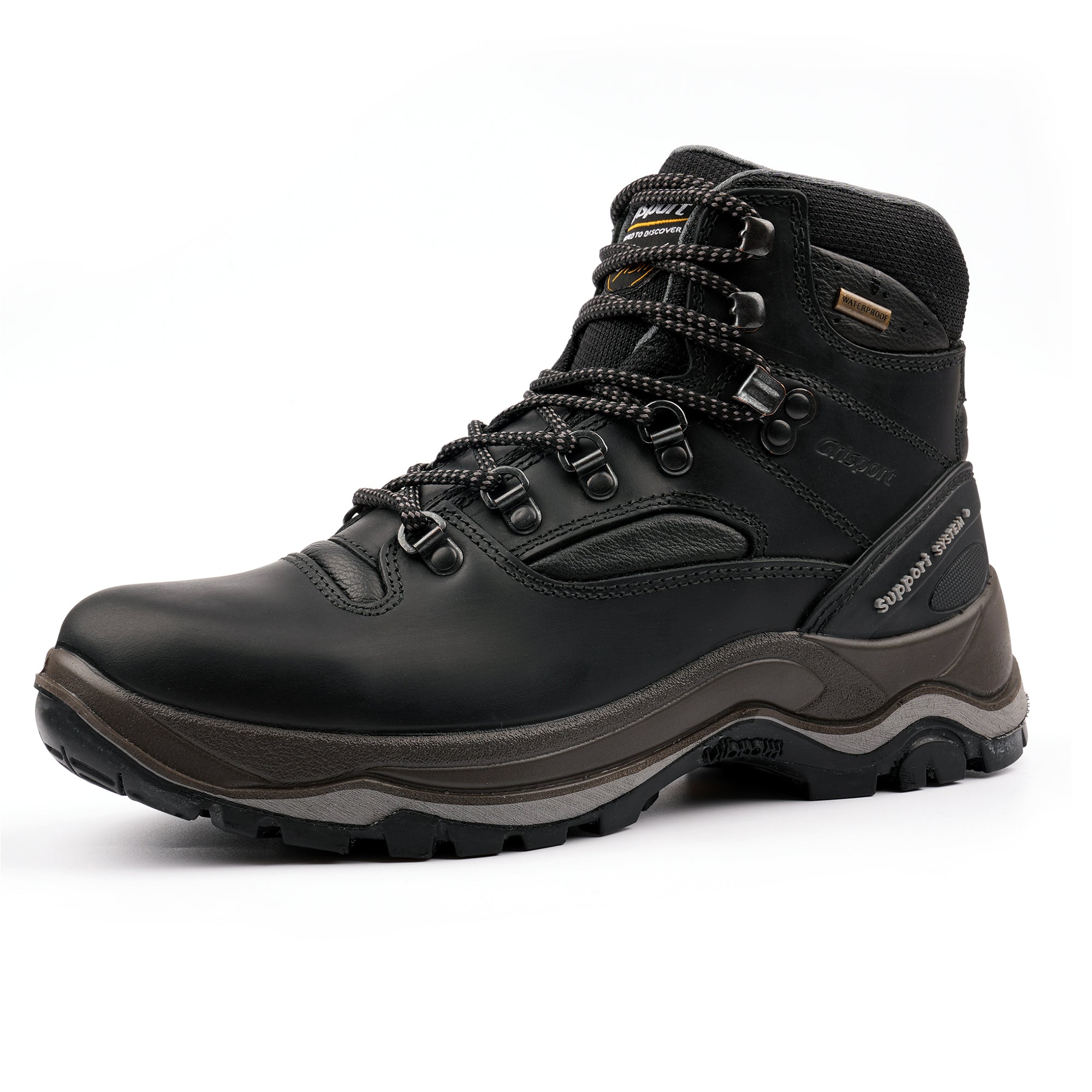 Quatro Black Hiking Boot